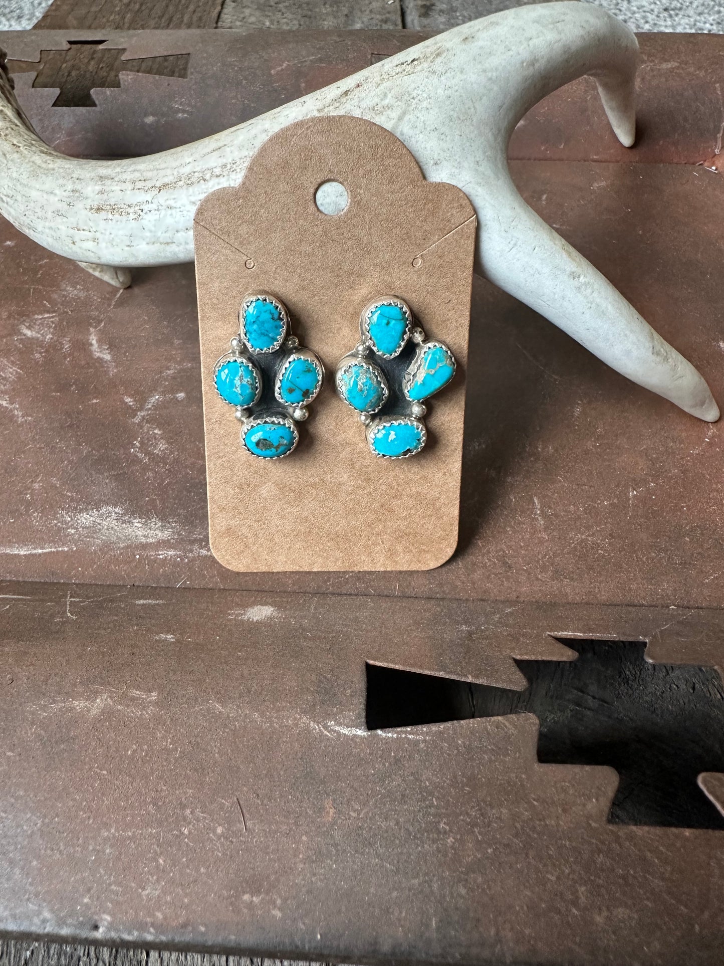 Four Stone Cluster Studs