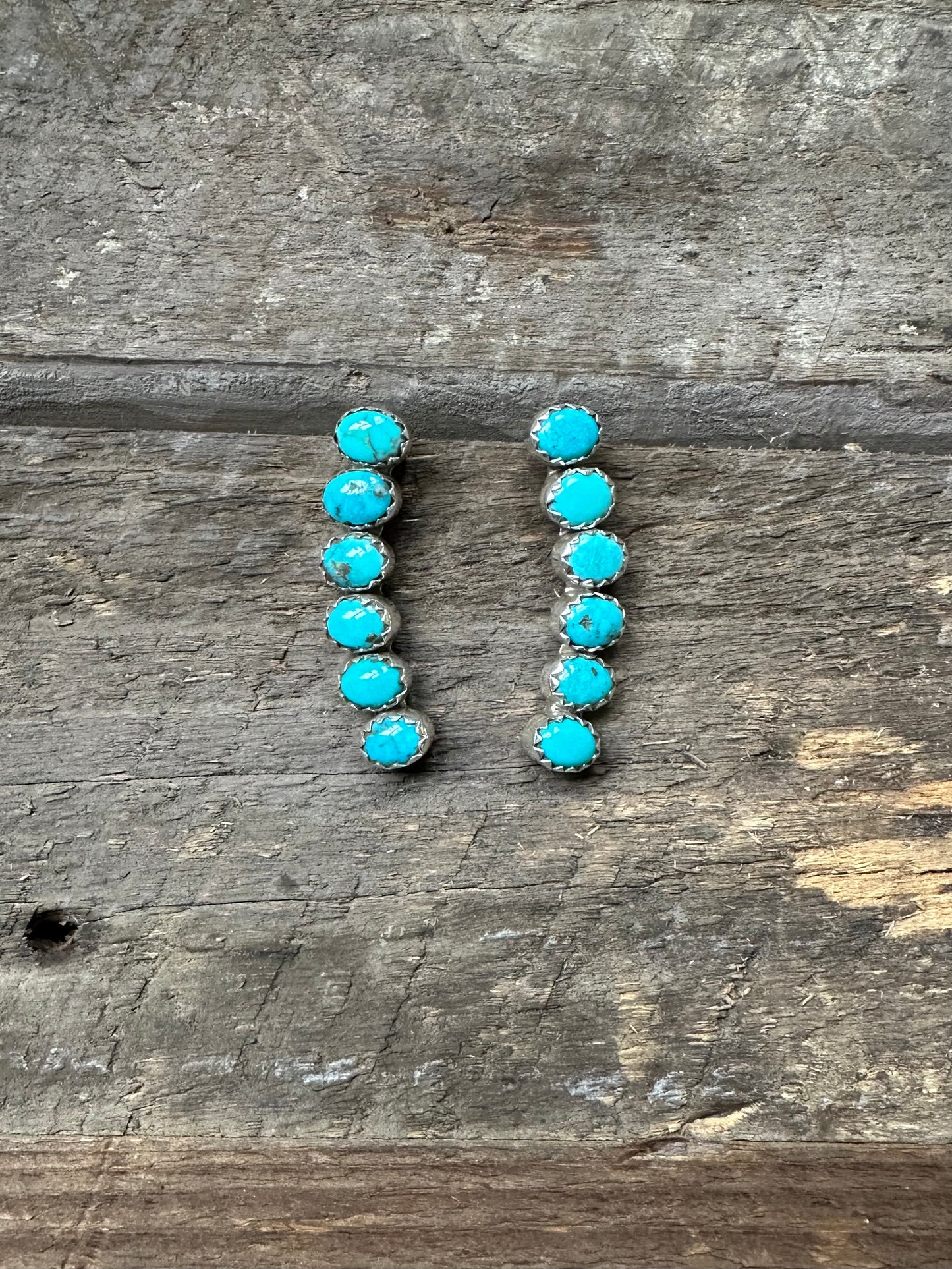 6 Stone Stud Earrings