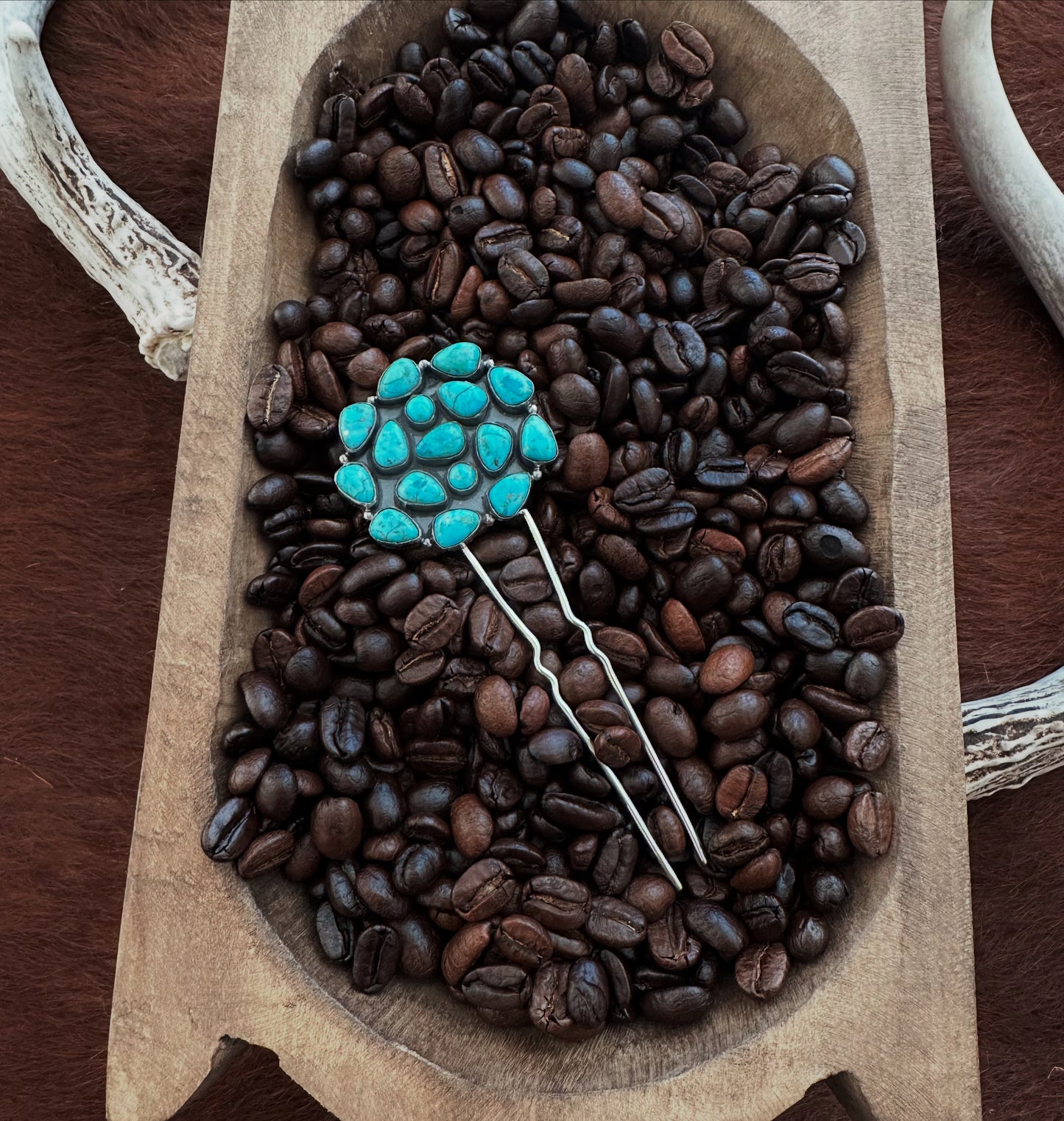 Kingman Turquoise Hair Pin