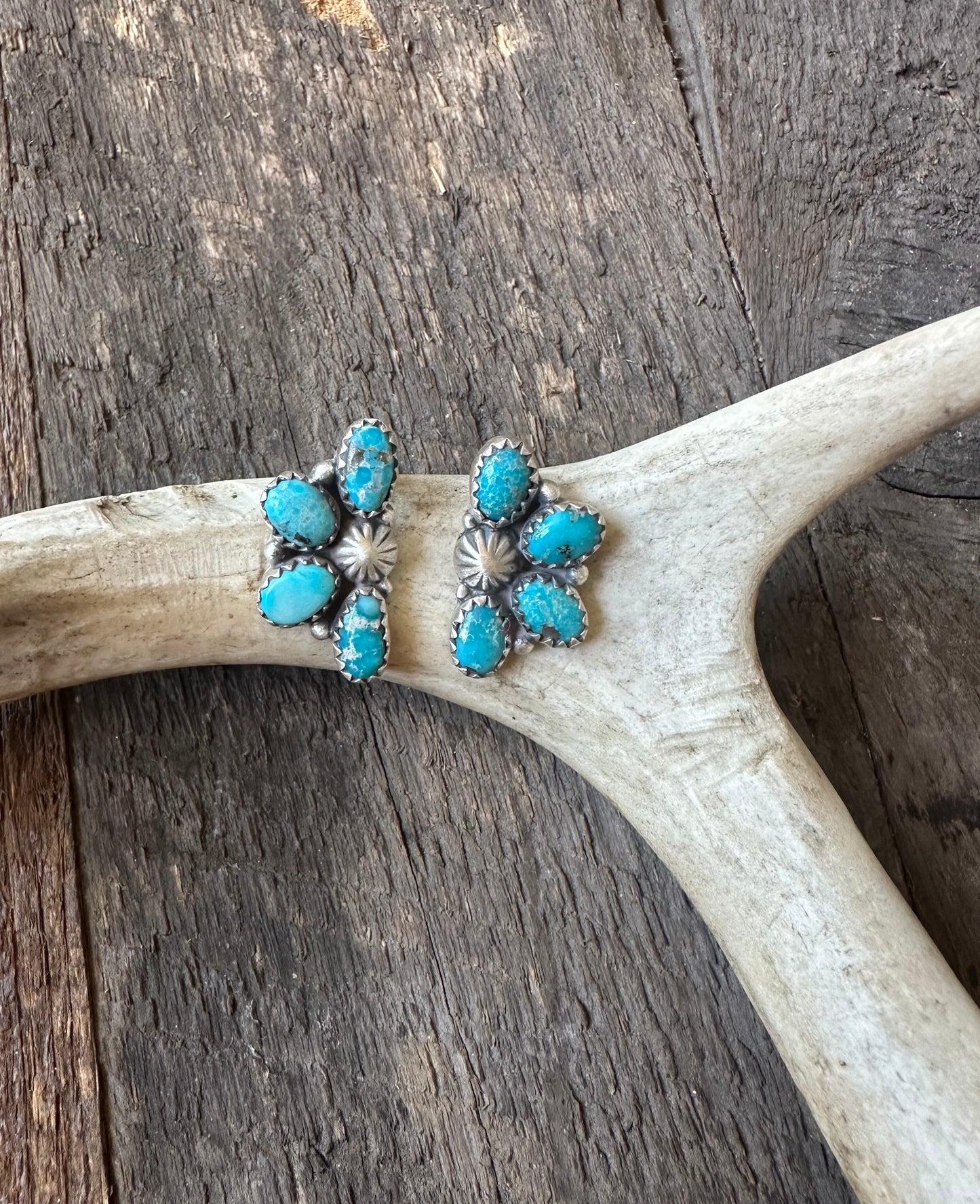 Whitewater Turquoise Cluster Earrings