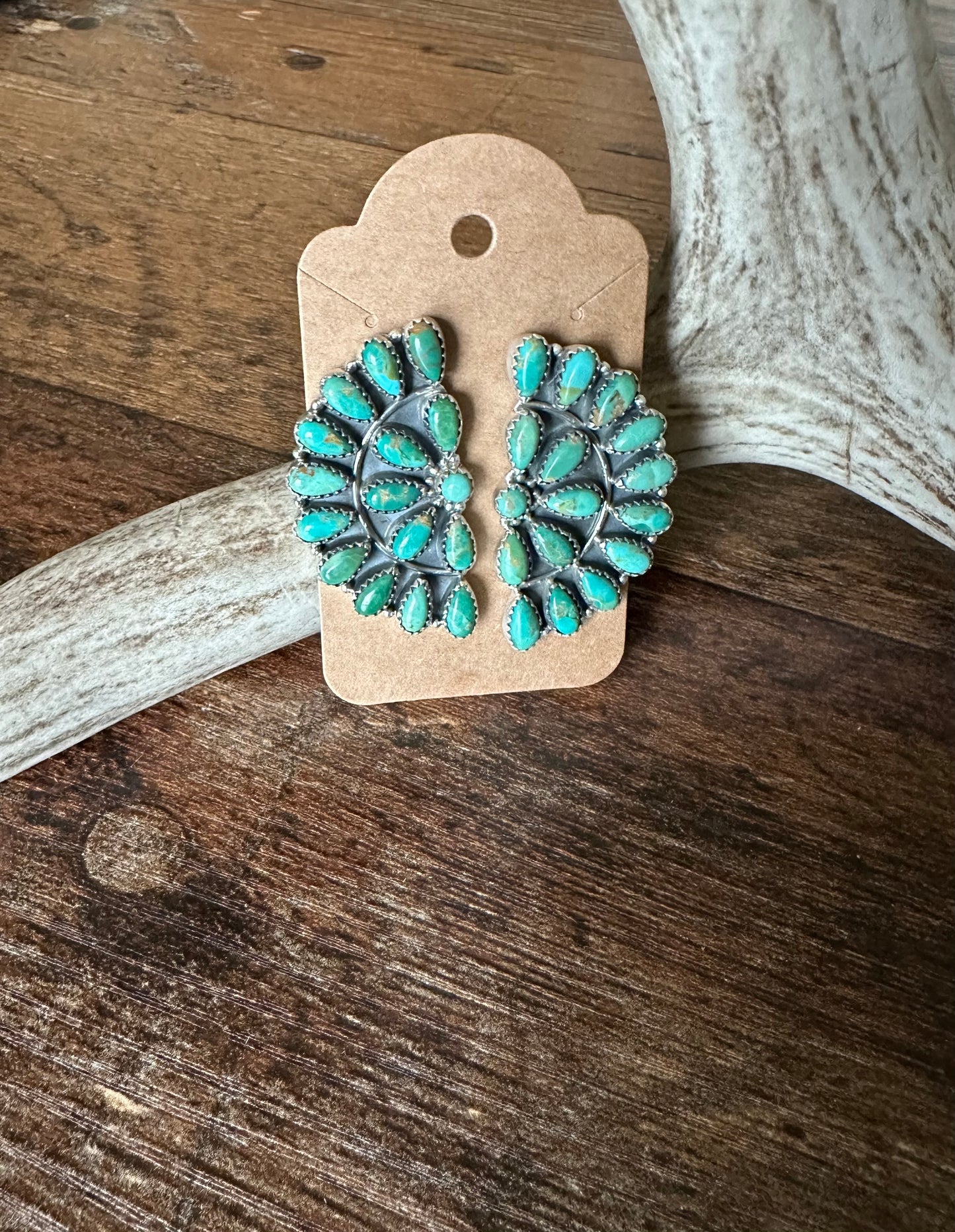 Turquoise Cluster Earrings