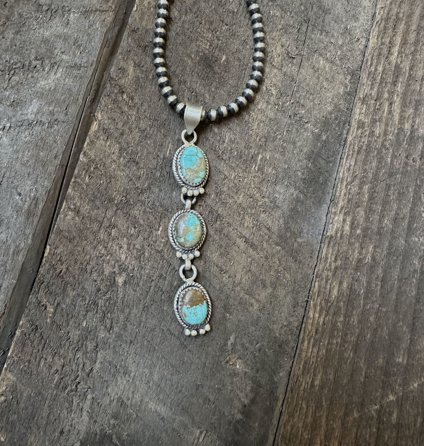 Three Stone Number 8 Pendent