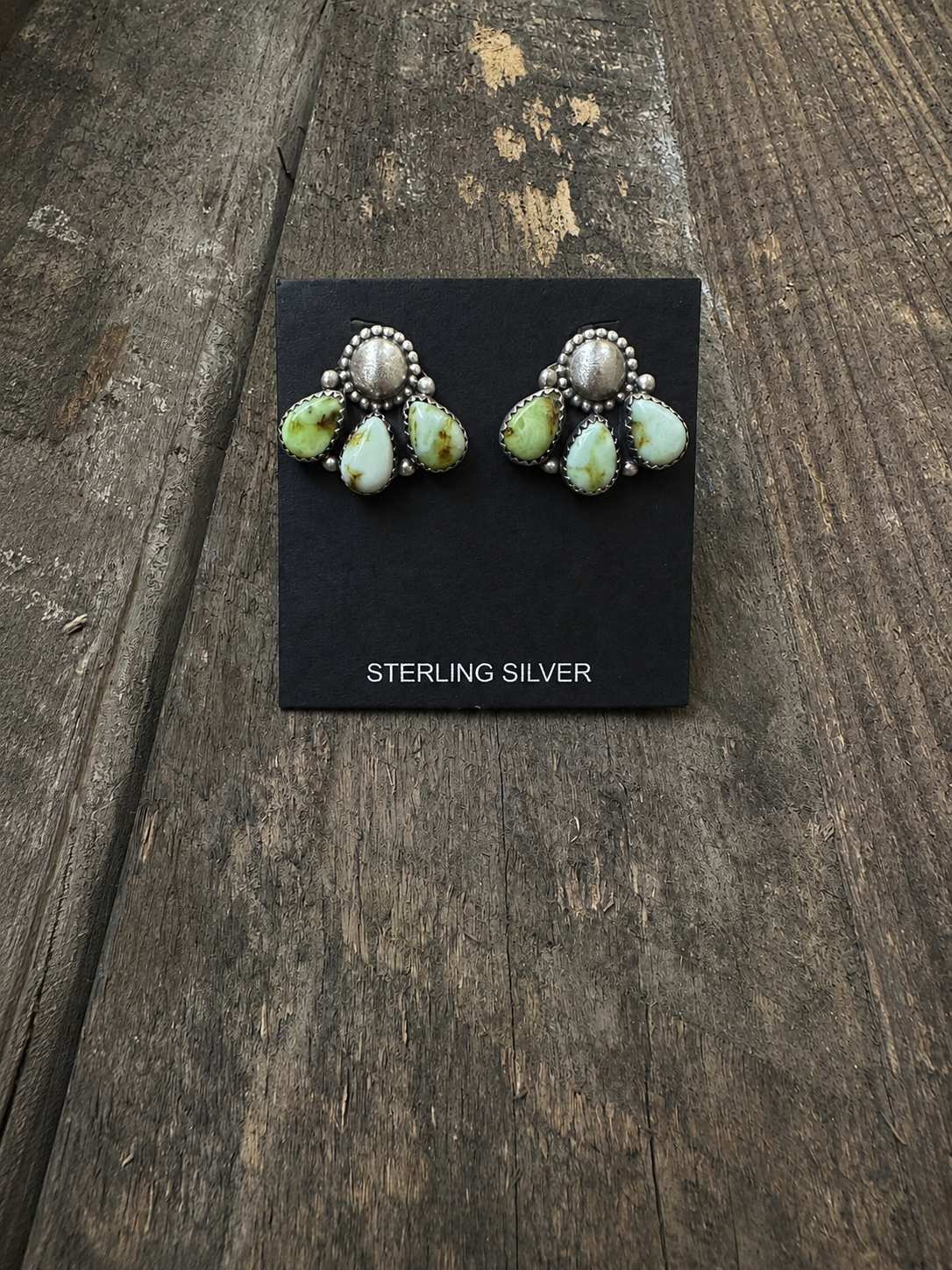 Palomino and Sterling Silver Cluster Studs