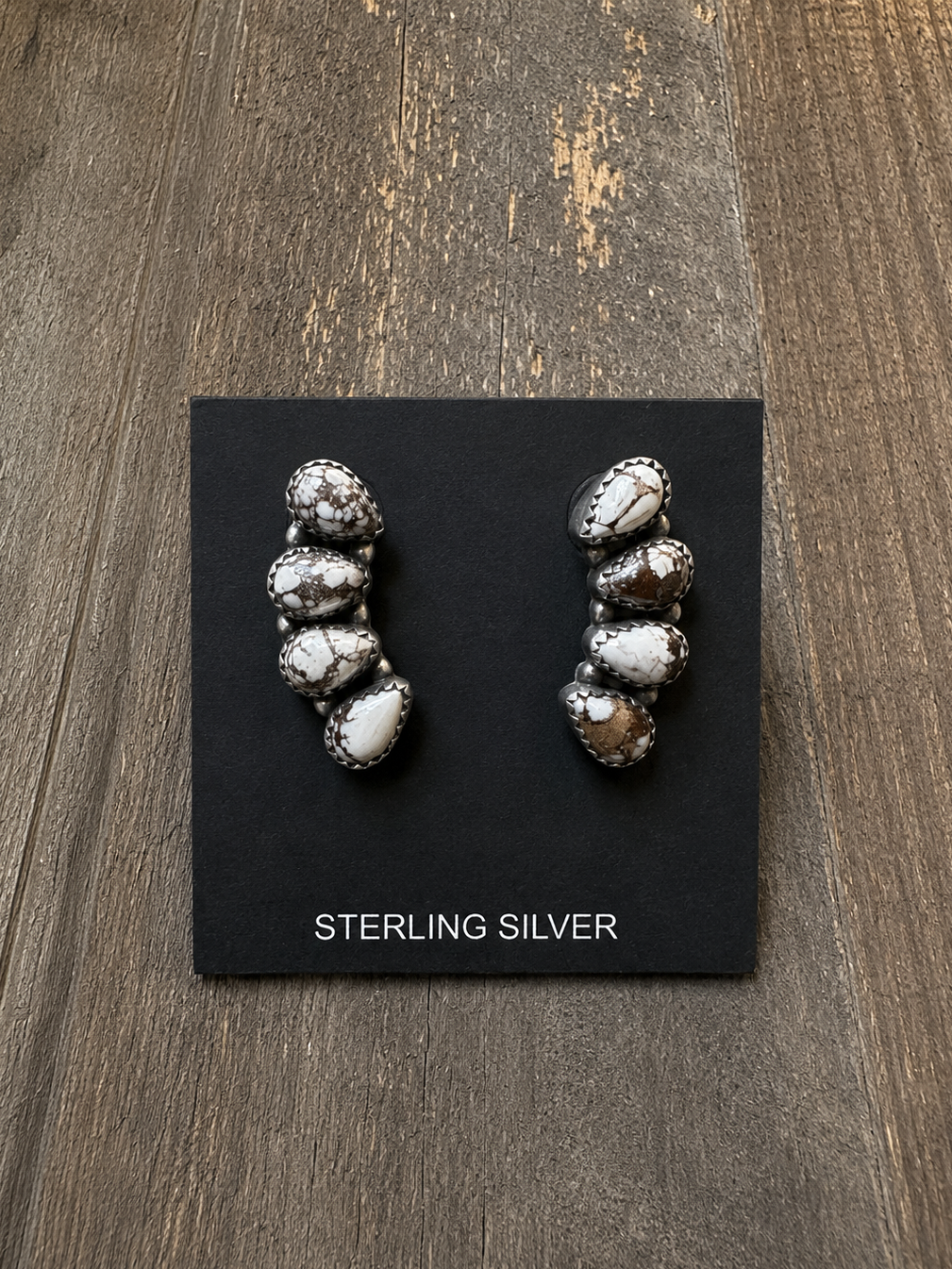 Wild Horse and Sterling Silver Studs