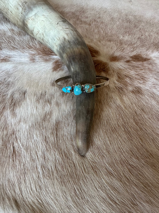 Three Stone Turquoise Cuff