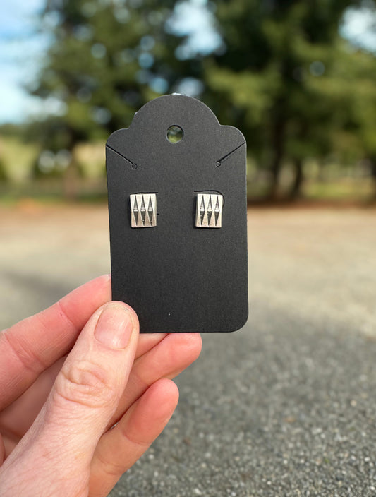 Sterling Silver Aztec Studs