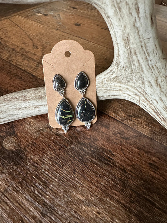 Black Jack Dangle Earrings