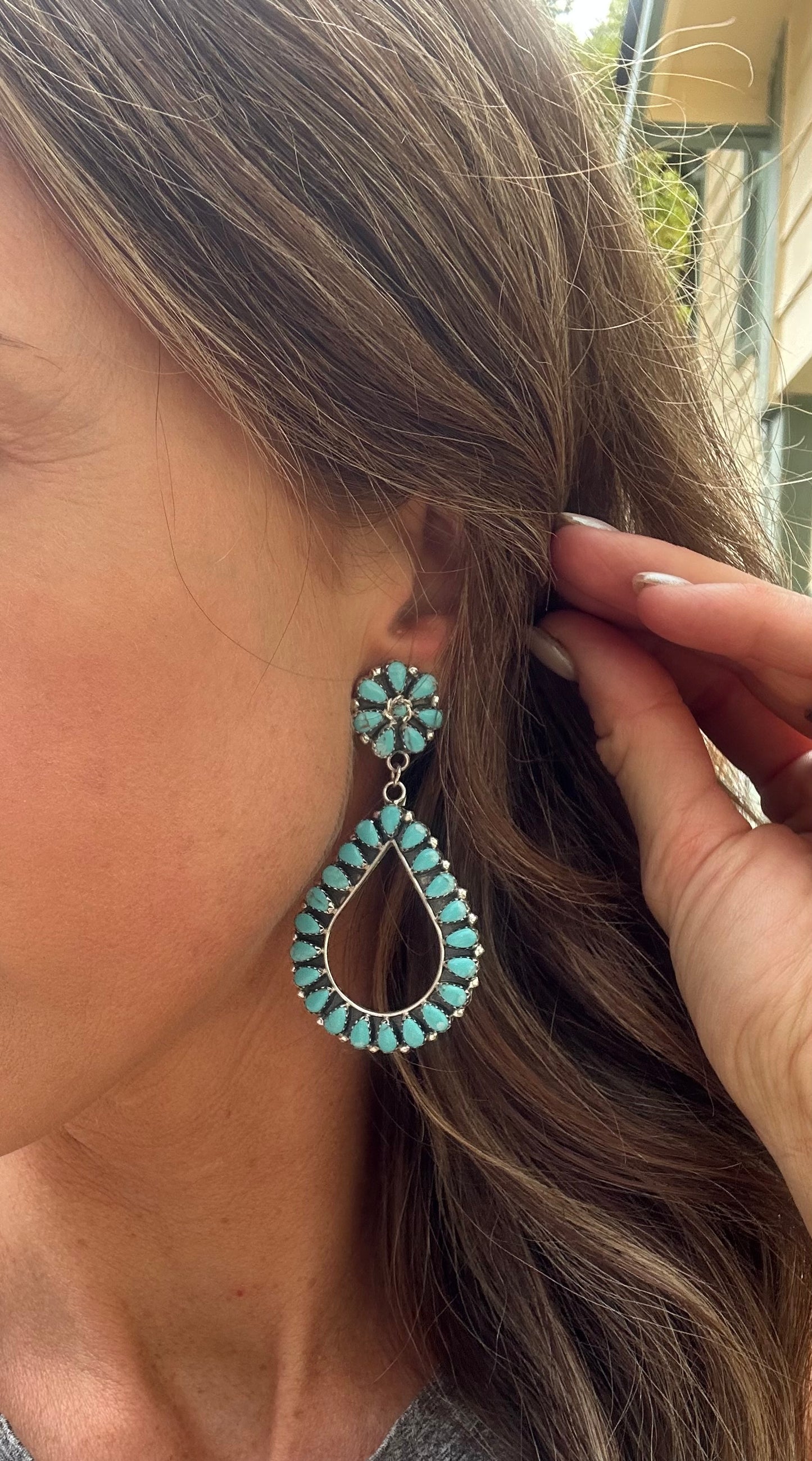 Cluster Posts Drop Earrings