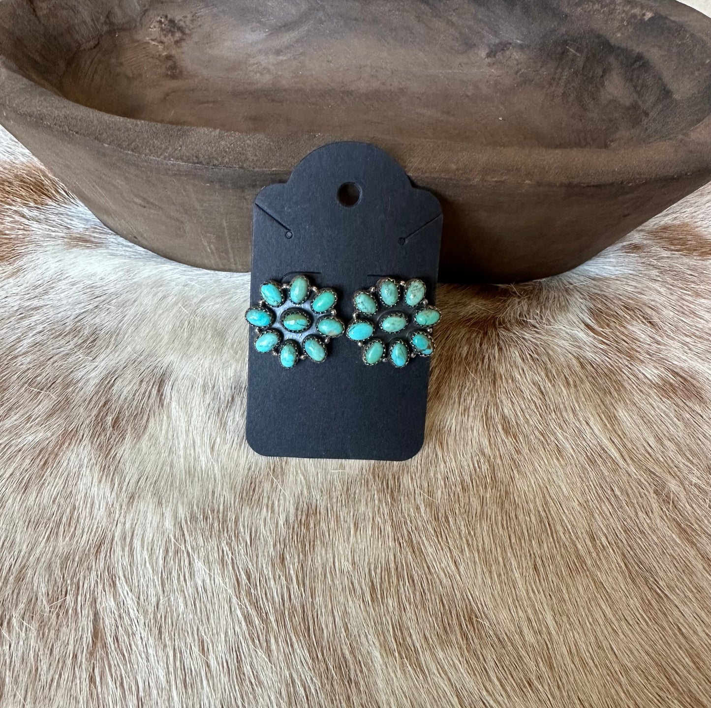 Turquoise Cluster Studs