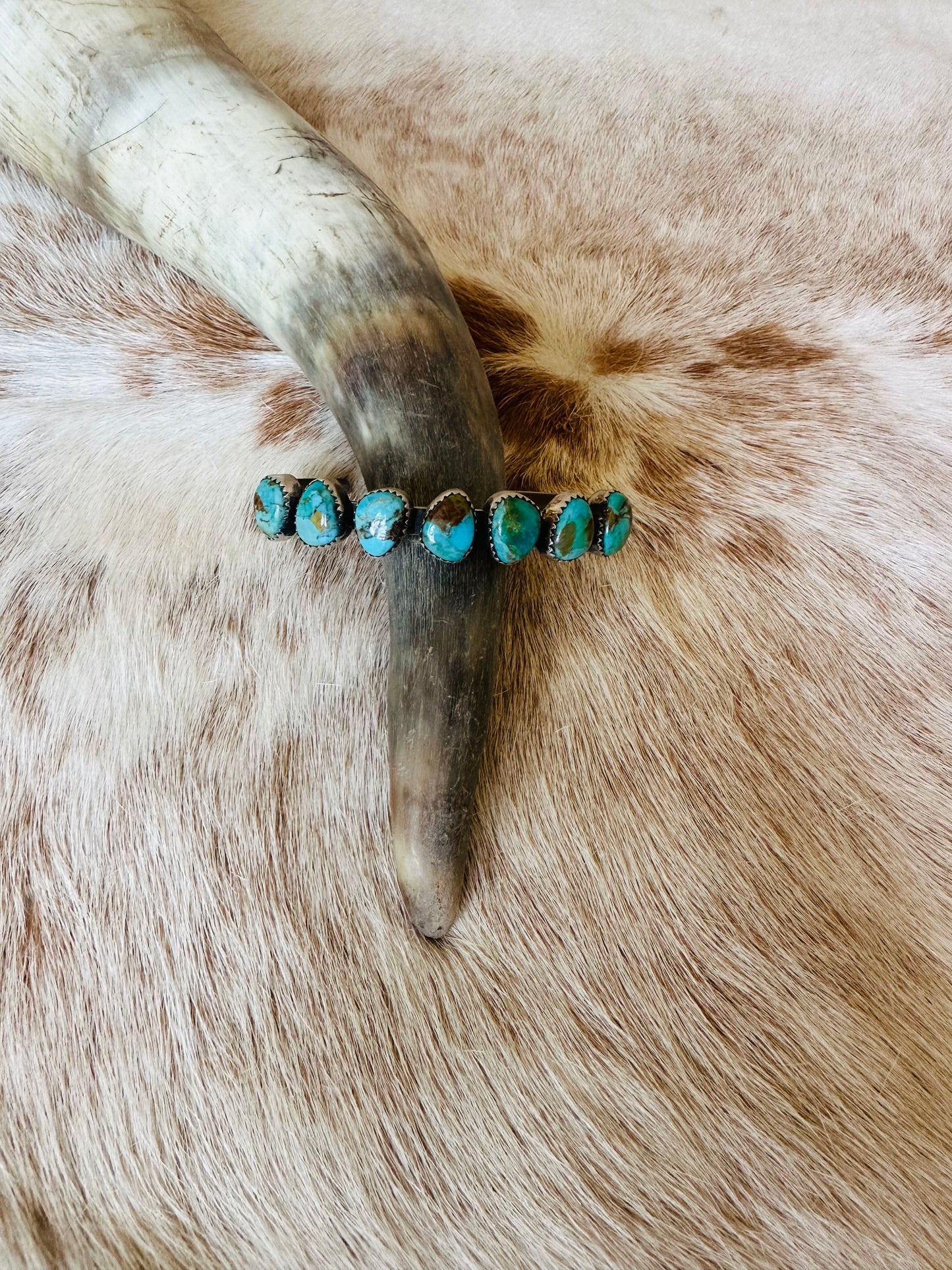 7 Stone Turquoise Cuff
