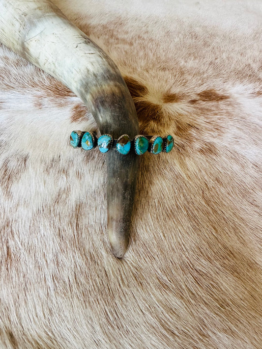 7 Stone Turquoise Cuff