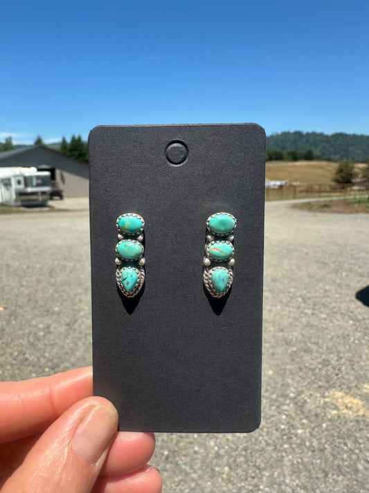 Mojave Turquoise Post Drop Earrings