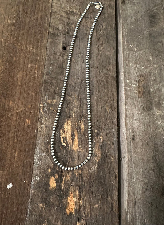 18" 3MM Sterling Silver Pearls