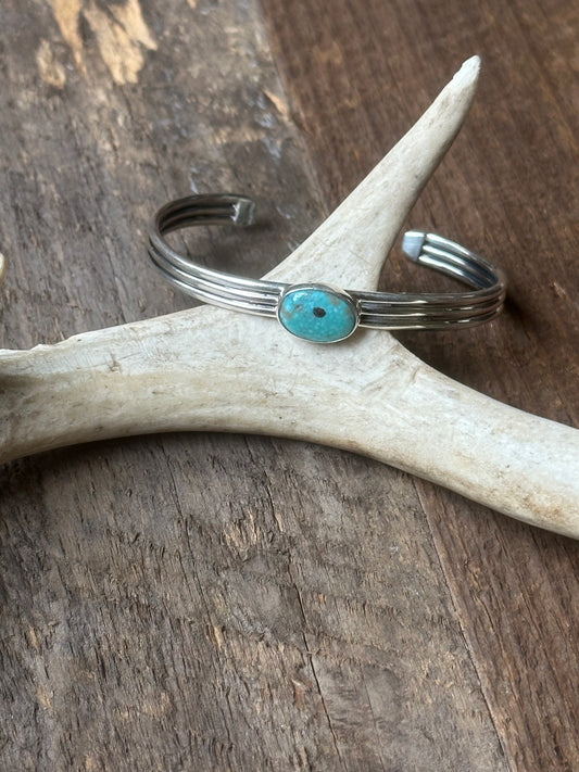 Turquoise and Sterling Silver Cuff