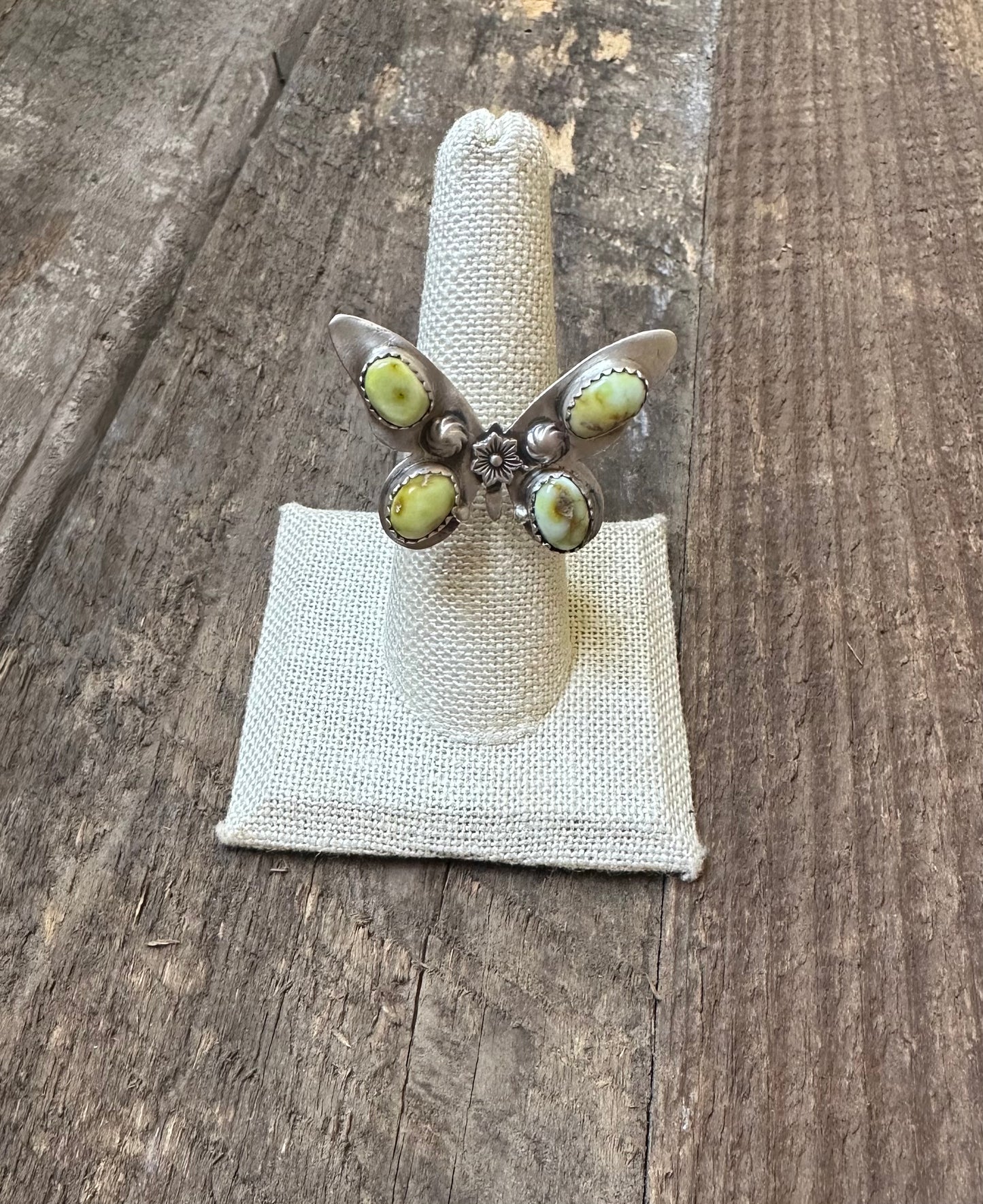 Palomino Turquoise and Sterling Silver Butterfly Ring