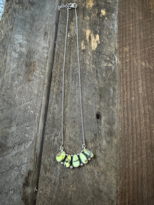 Palomino Turquoise Cluster Necklace