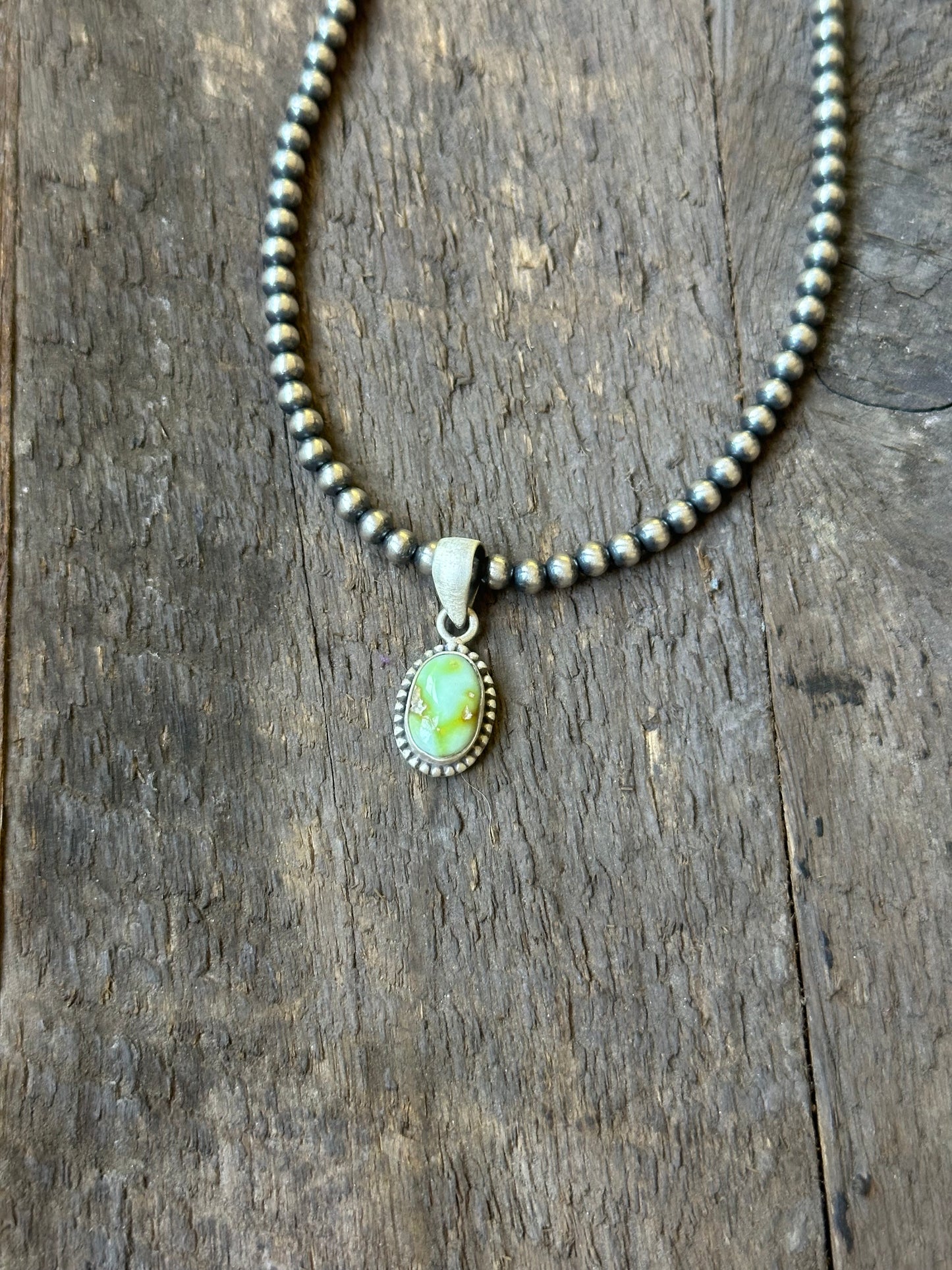 Dainty Palomino and Sterling Pendent