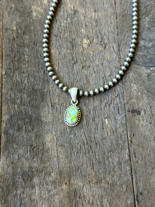 Dainty Palomino and Sterling Pendent