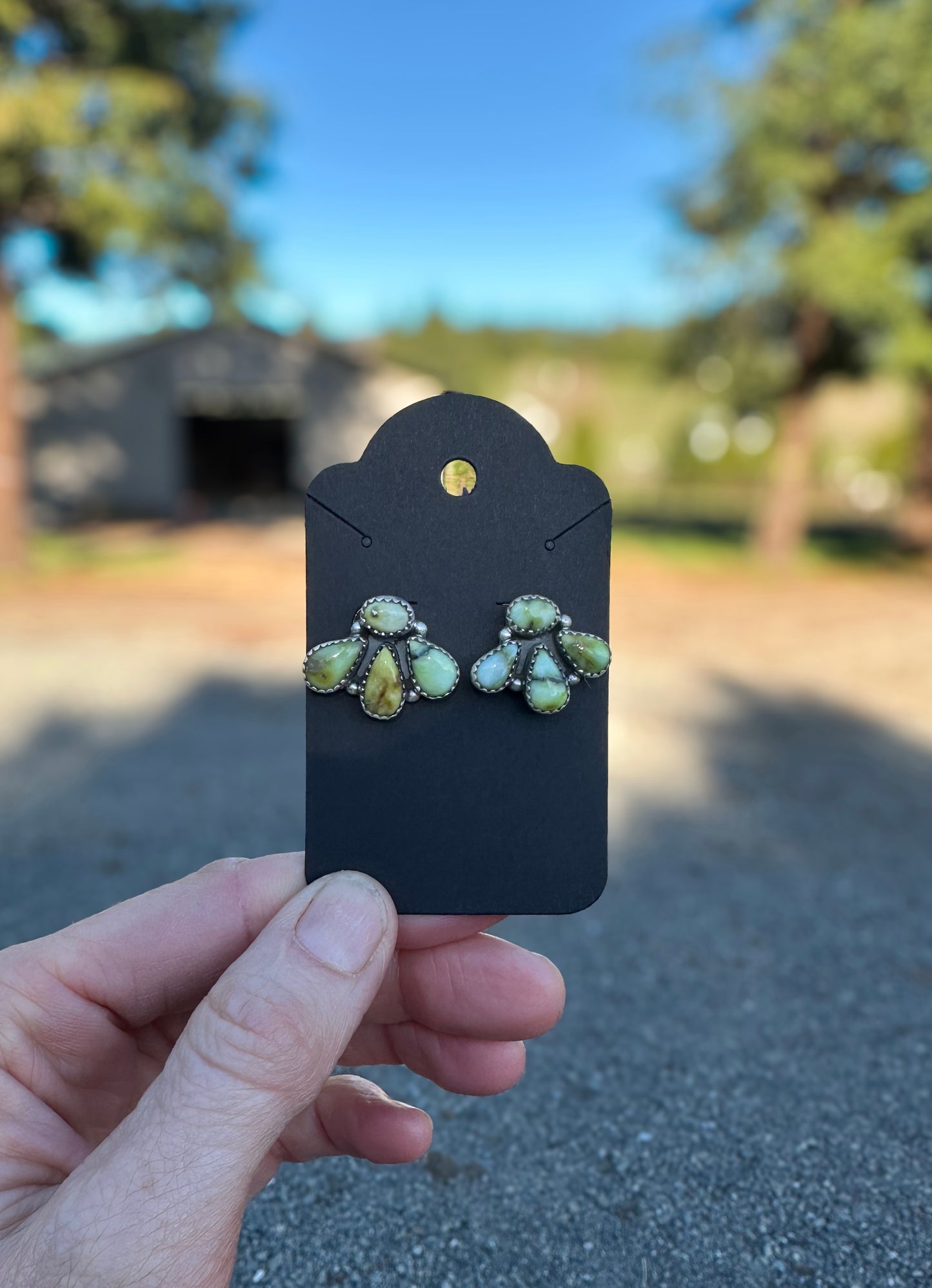 Palomino Turquoise Cluster Studs