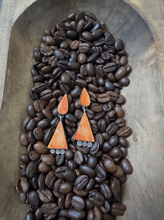 Coral Dangle Earrings