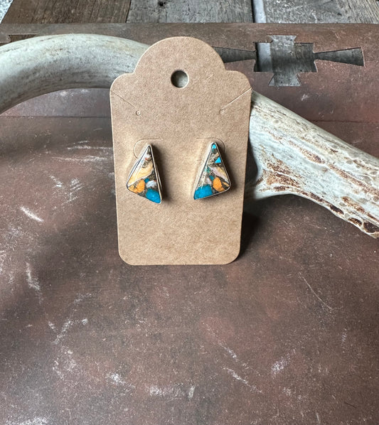 Spiny Oyster Triangle Studs