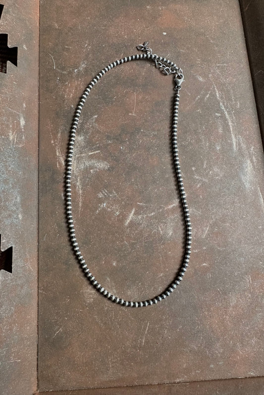 3mm Sterling Silver Pearls- 20"