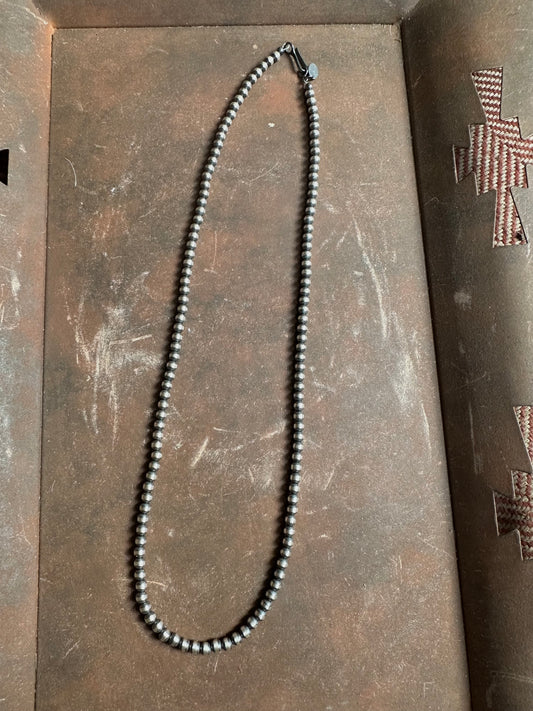 4 mm Sterling Silver Pearls-20"