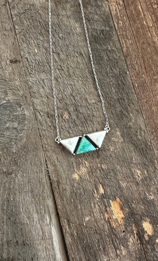 White buffalo and Turquoise Necklace