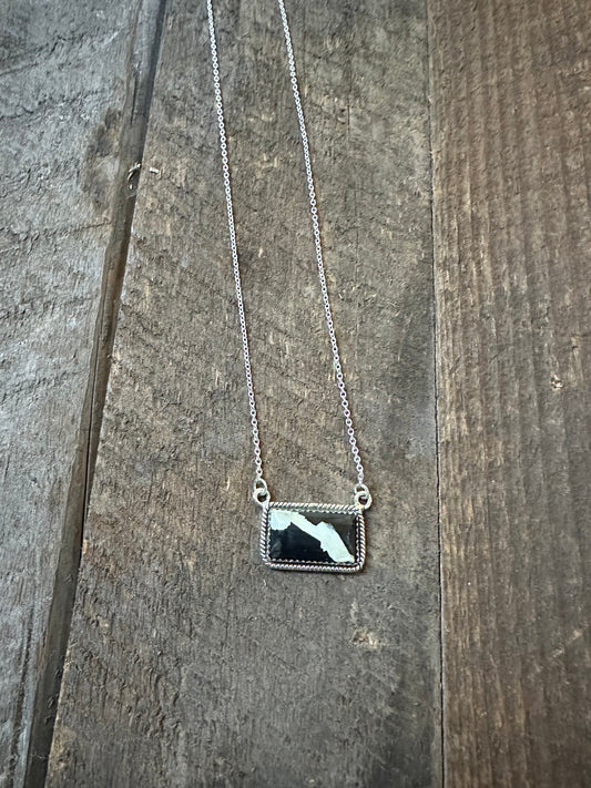 White Buffalo Bar Necklace