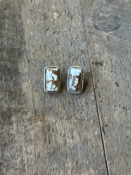 Wild Horse Bar Stud Earrings